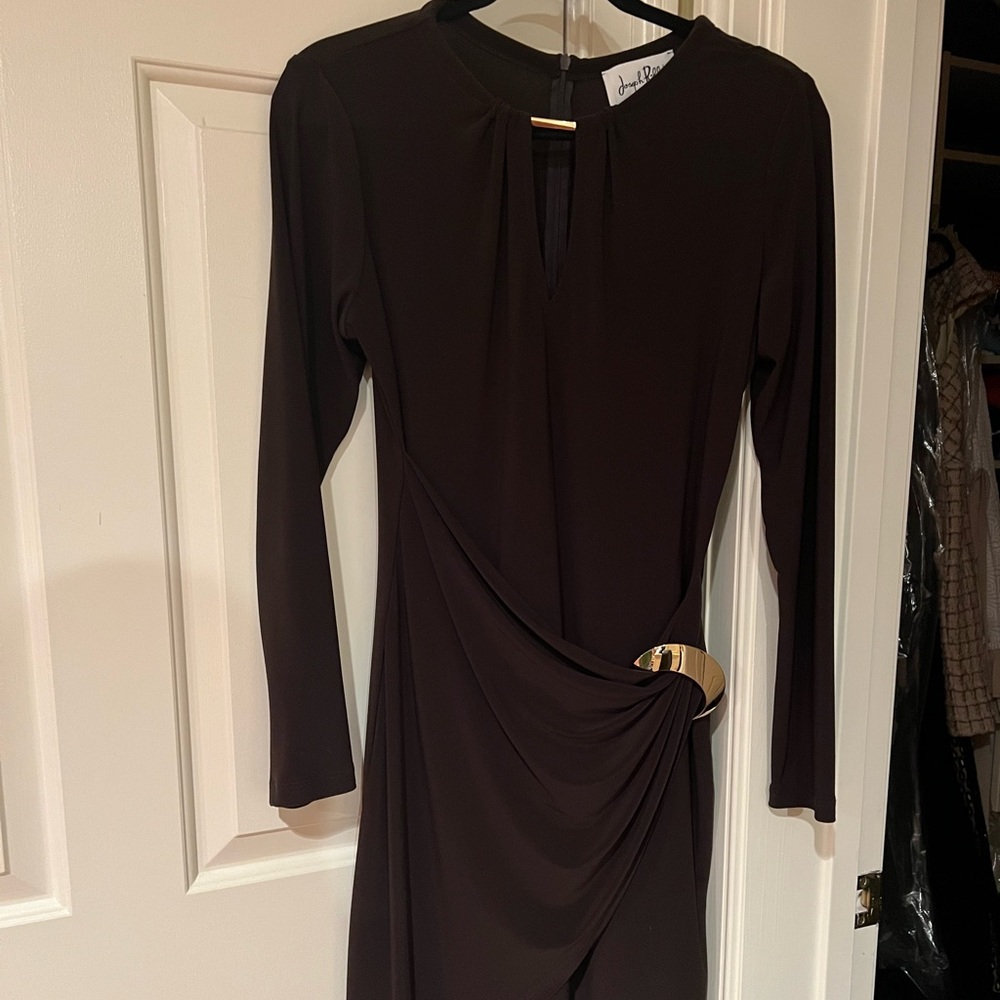 Joseph Ribkoff size 10 brown dress
